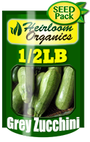 Non-GMO Grey Zucchini Seeds